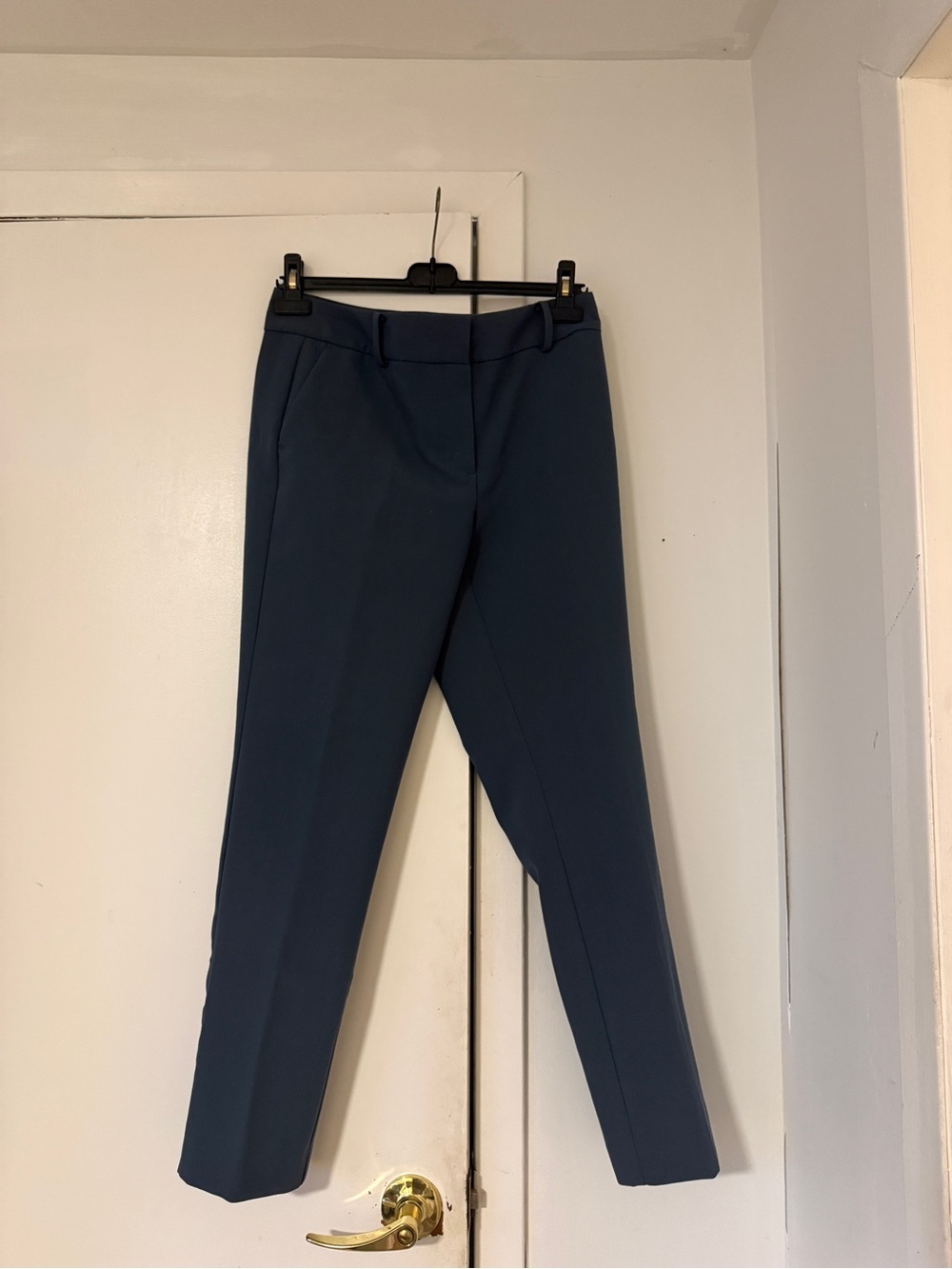 Ann Taylor Factory Navy Straight-Leg Dress Pants